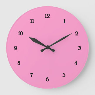 Princess Pink and Black Wall Clock