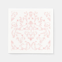 Princess Pink Damask Royal Birthday Party Paper