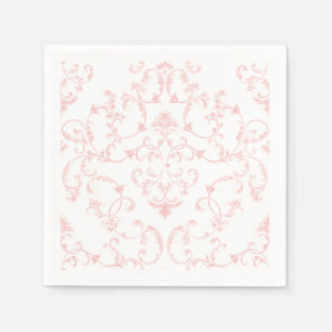 Princess Pink Damask Royal Birthday Party Paper Napkin