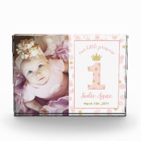 Princess Pink First Birthday Keepsake