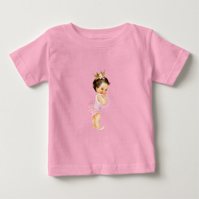 Princess Pink & Gold  Baby T-Shirt (Front)