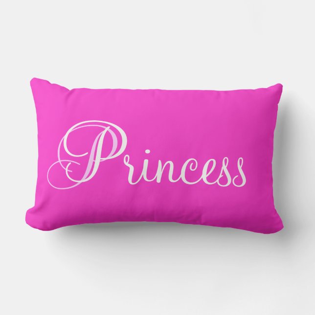 Princess Pink Throw Personalised Pillow (Front)