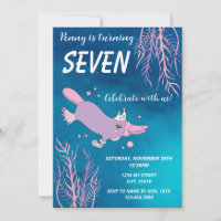 Princess Platypus Birthday Invitation