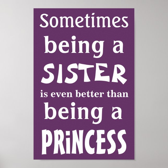 Princess poster for sisters (Front)