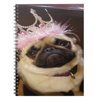 Princess Pug Spiral Notebook