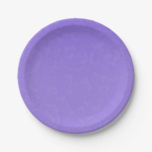 Princess Purple Damask Storybook Elegant Wedding Paper Plate