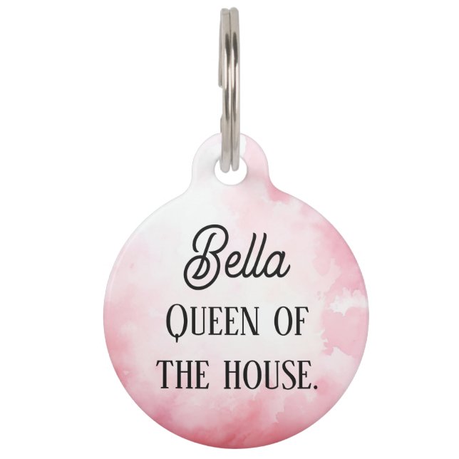 Princess Queen Pet Cat Dog Tag (Front)
