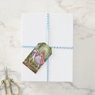 Princess Riding on the Unicorn Personalise Gift Tags