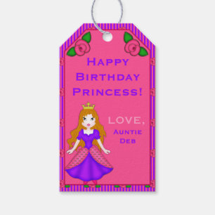 Princess Rosebud Stripes-GIFT TAGS-05 Gift Tags