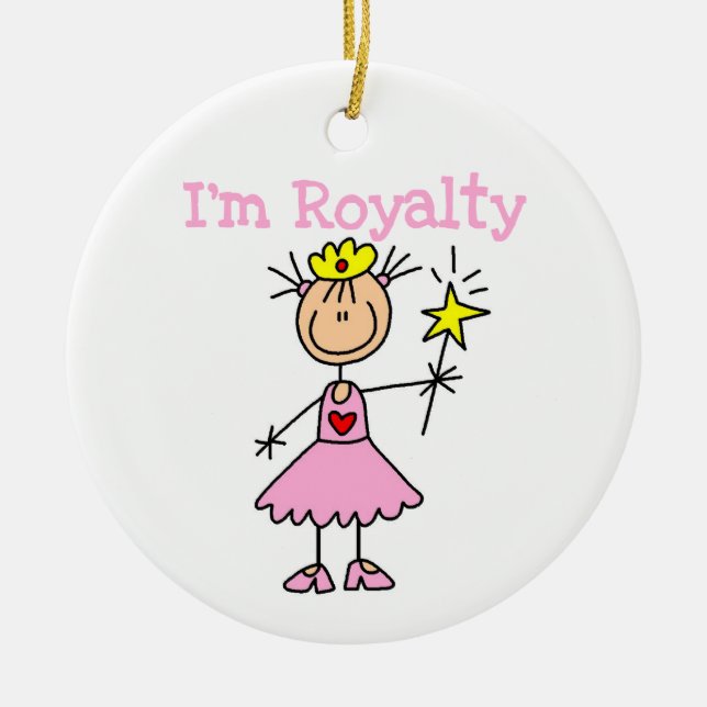 Princess Royalty Ceramic Tree Decoration (Front)