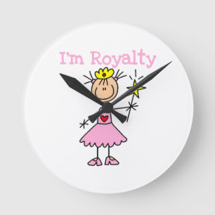 Princess Royalty Round Clock