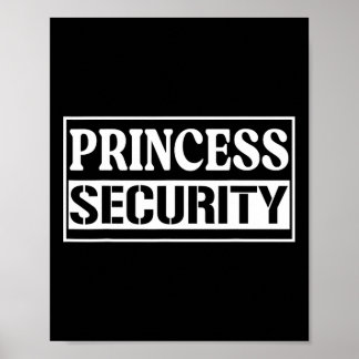 Princess Security Fun Birthday Halloween Party des Poster