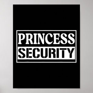 Princess Security Fun Birthday Halloween Party Des Poster
