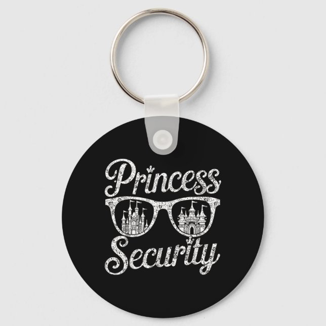Princess Security Funny Graphic Halloween Key Ring (Front)