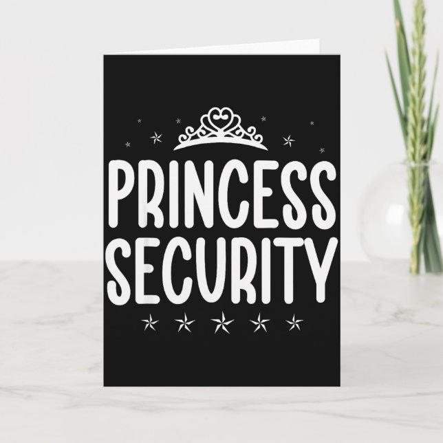 Princess Security Halloween Costume Dad Men Family Card (Front)