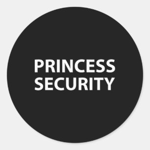 Princess Security Halloween Costume Dad Men Matchi Classic Round Sticker