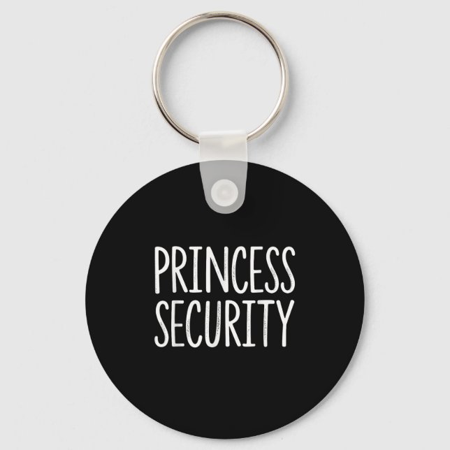 Princess Security Halloween Costume Dad Men Matchi Key Ring (Front)