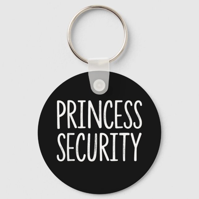 Princess Security Halloween Costume Dad Men Matchi Key Ring (Front)