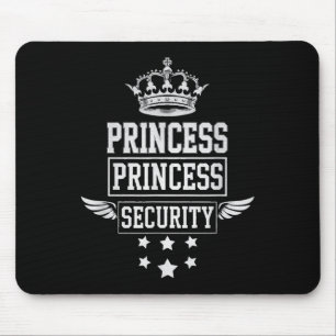 Princess Security Retro Birthday Dad Mum Boys Brot Mouse Pad