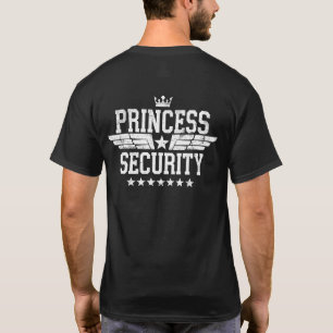 Princess Security Team 2 Sided Birthday Dad T-Shirt