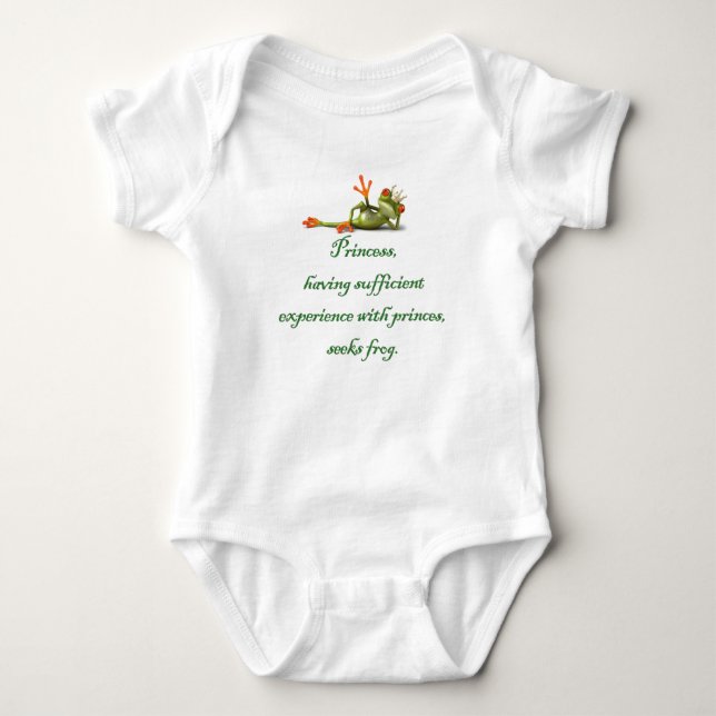 Princess Seeks Frog Baby Bodysuit (Front)