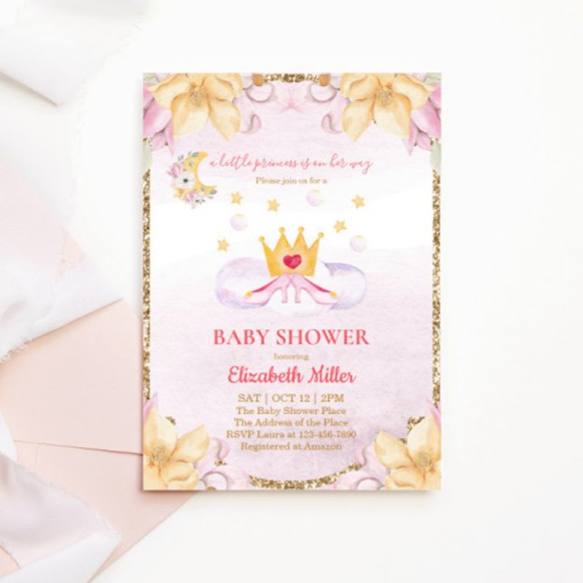 Princess Shoes And Crown Baby Shower (Creator Uploaded)