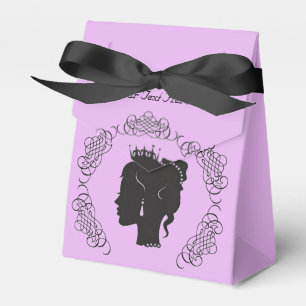 Princess Silhouette Personalised Pink Favour Box