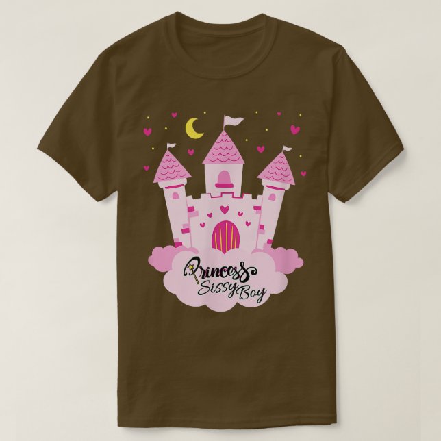 PRINCESS SISSY BOYPrincess Castle Design  T-Shirt (Design Front)