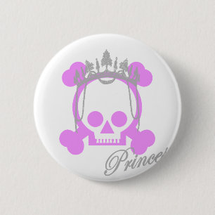 Princess Skull 6 Cm Round Badge