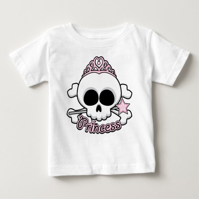 Princess Skull Baby T-Shirt (Front)