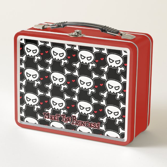 Princess Skull&Cross Bones Metal Lunch Box (Front)