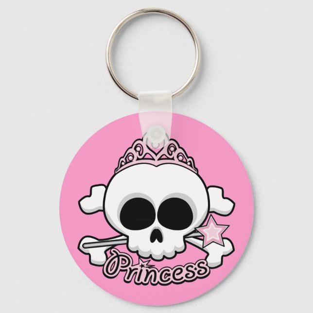 Princess Skull Key Ring (Front)