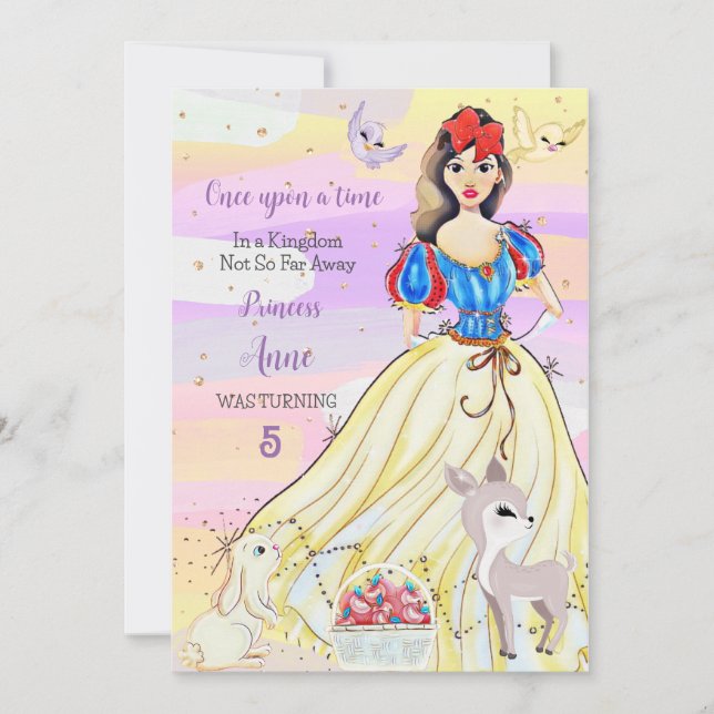 Princess Snowy Birthday Invitation (Front)