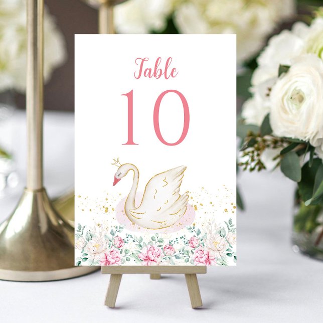 Princess Swan Table Number (Creator Uploaded)