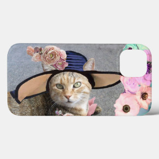 PRINCESS TATUS /ELEGANT CAT,BIG DIVA HAT AND ROSES iPhone 13 CASE
