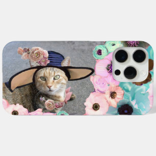 PRINCESS TATUS /ELEGANT CAT,BIG DIVA HAT AND ROSES iPhone 15 PRO MAX CASE