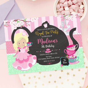 Princess Tea Party Garden Birthday Invitation