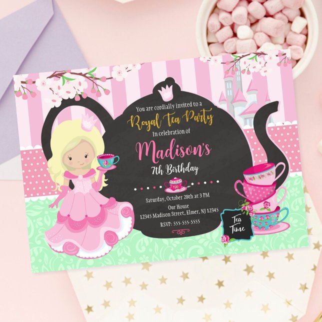 Princess Tea Party Garden Birthday Invitation (Creator Uploaded)