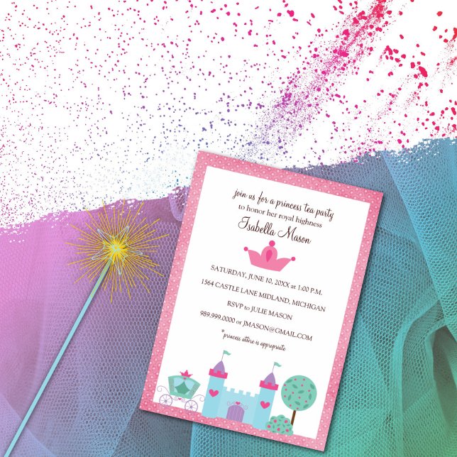 Princess Tea Party Invitations (Creator Uploaded)