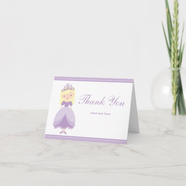 Princess Thank You Card (Front)