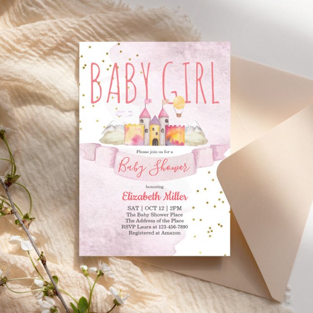 Princess Theme Baby Shower Invitation (Creator Uploaded)