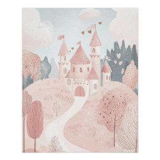 Princess Theme Nursery, Kids Wall Art Girls Room