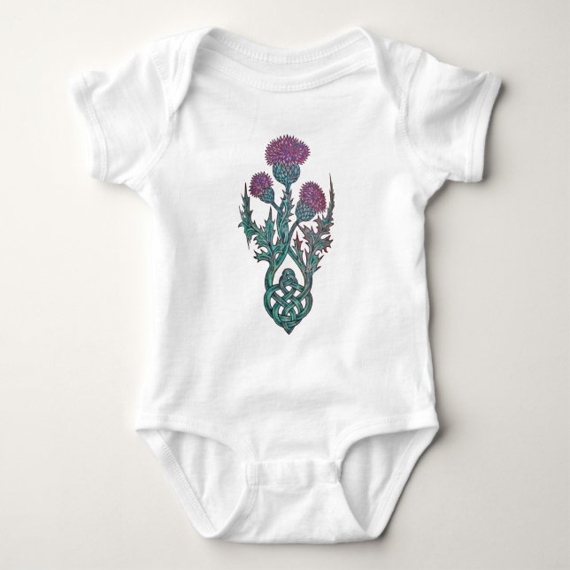Princess Thistle Celtic Knot  Baby Bodysuit (Front)