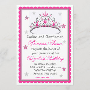 Princess Tiara Birthday Invitation