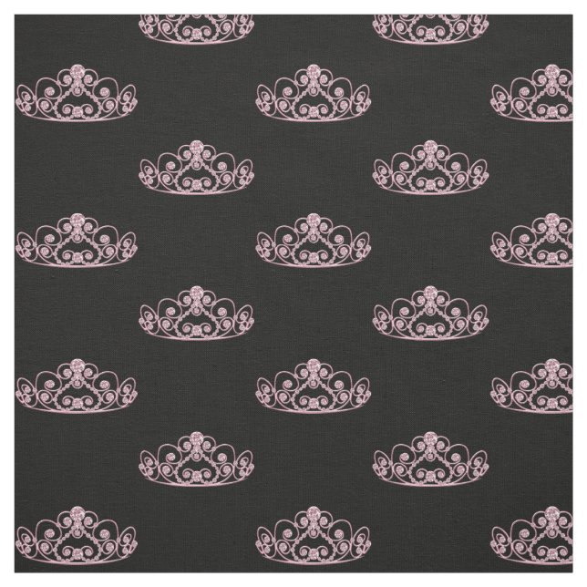 Princess Tiara Crown - Pink Fabric (Swatch)