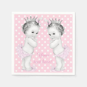 Princess Twin Girl Shower Napkin