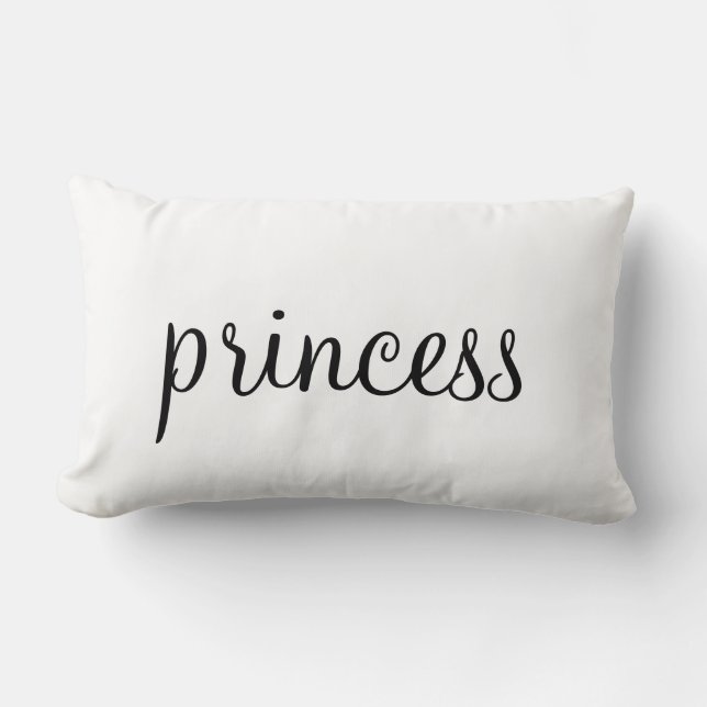 Princess typography for her bedroom decor pillow (Front)