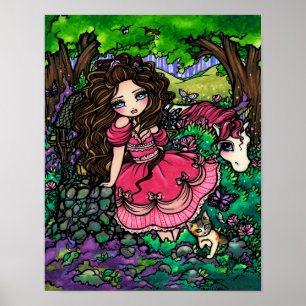 Princess & Unicorn Fantasy Art Poster Hannah Lynn
