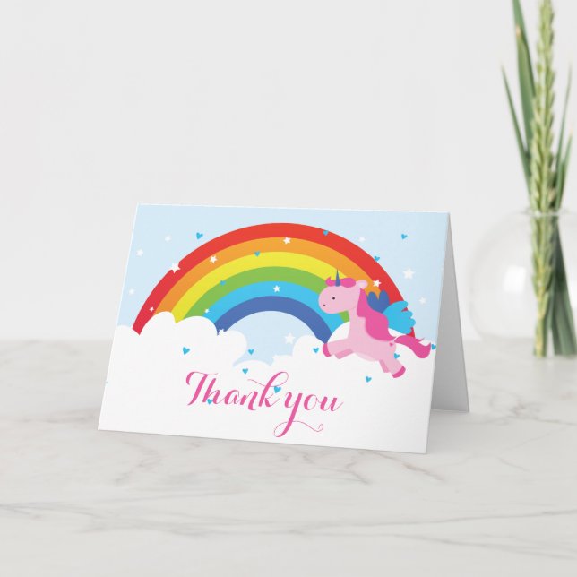 Princess Unicorn Thank You Card (Front)