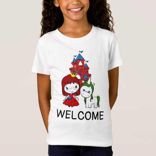 Princess, Unicorn, Welcome funny T-Shirt (Front)